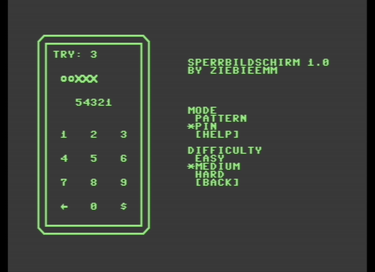 Screenshot 4 for Sperrbildschirm (Commodore PET, C64, C128, Plus4)