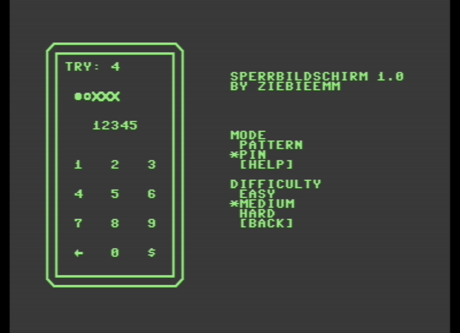 Screenshot 5 for Sperrbildschirm (Commodore PET, C64, C128, Plus4)