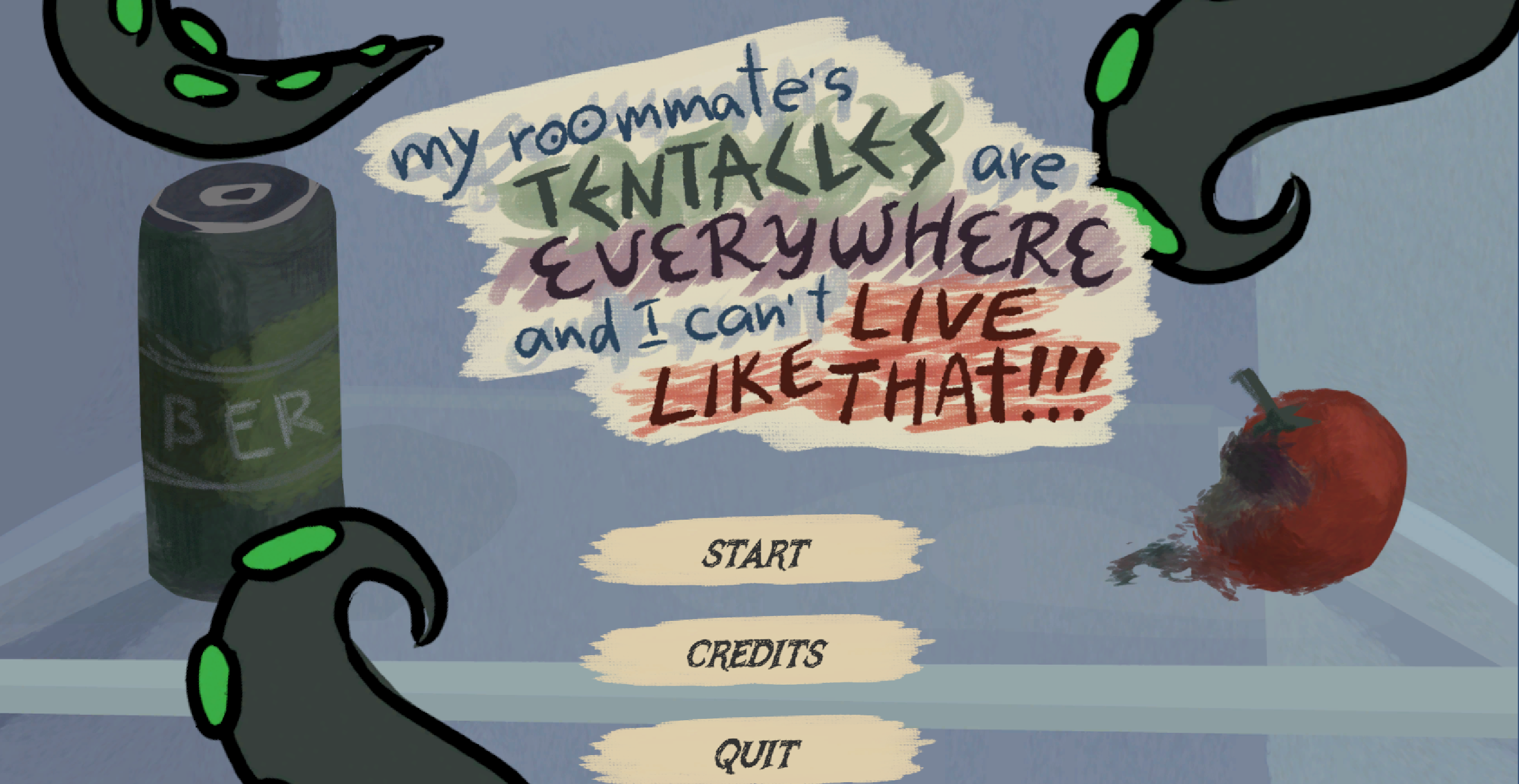 Screenshot 2 for My Roommate's Tentacles Are Everywhere And I Can't Live Like Tha†