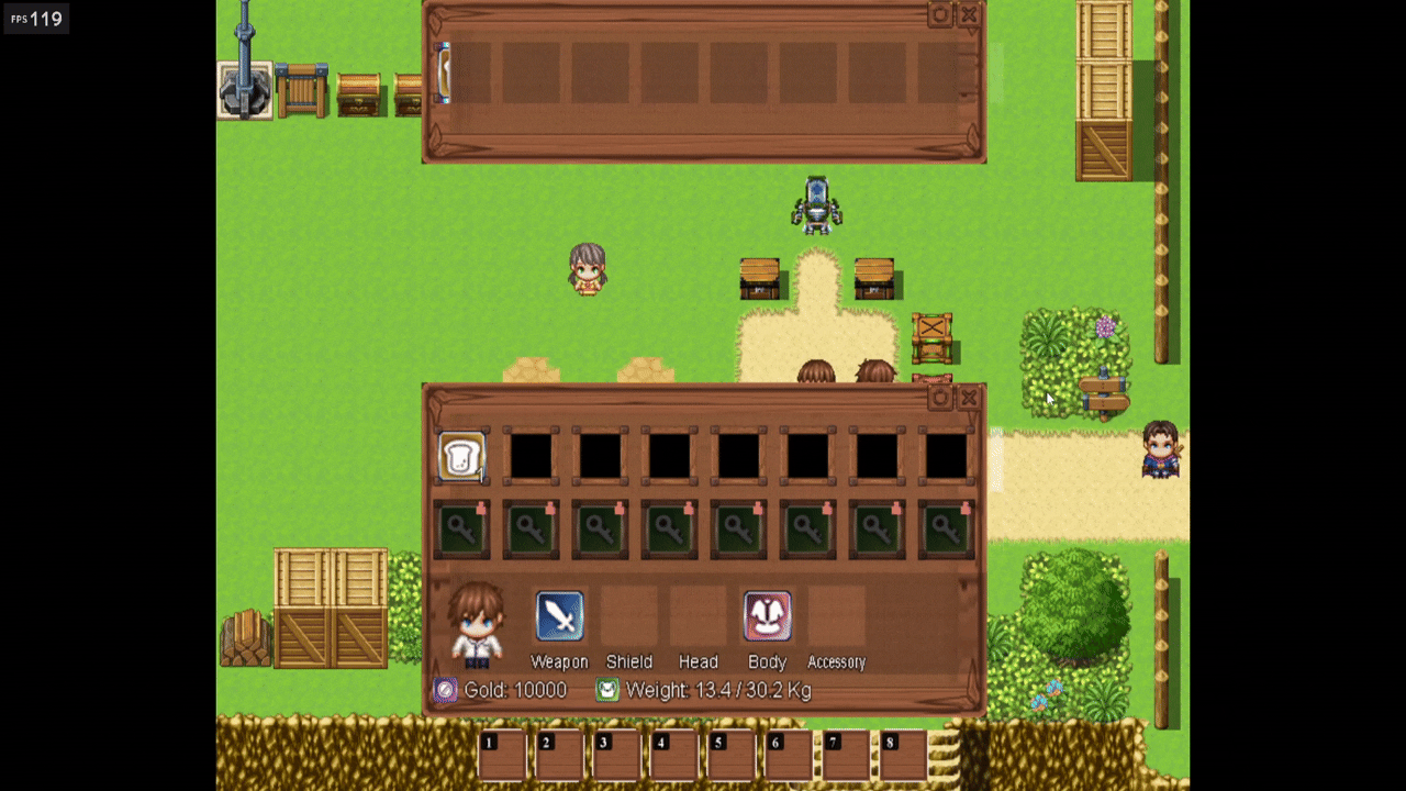 Screenshot 3 for RPG Maker MV/MZ - Inventory Drag & Drop