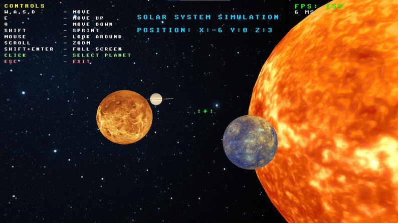 Solar System Simulation by Golosov Danylo