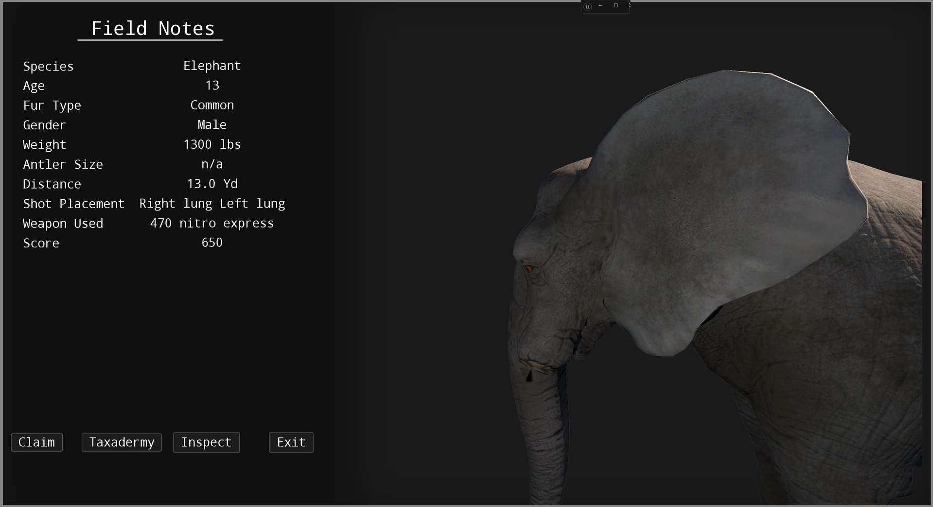 Animal Claim Screen – Modular UI for Hunting Games by Astral Graphics
