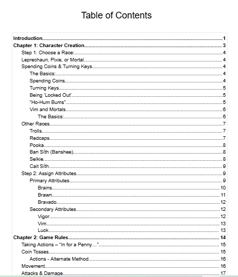 Screenshot 3 for A Wee Problem: A Quick & Chaotic Cyber-Fae RPG