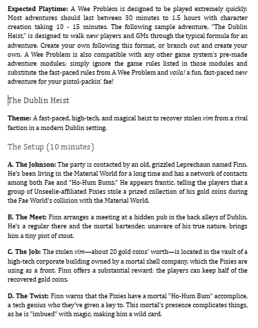 Screenshot 6 for A Wee Problem: A Quick & Chaotic Cyber-Fae RPG
