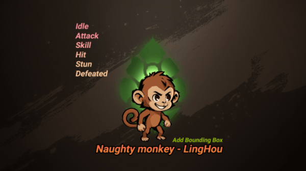 Maught Animation Naughty monkey – 2D Spine animated Character Pack by RGame