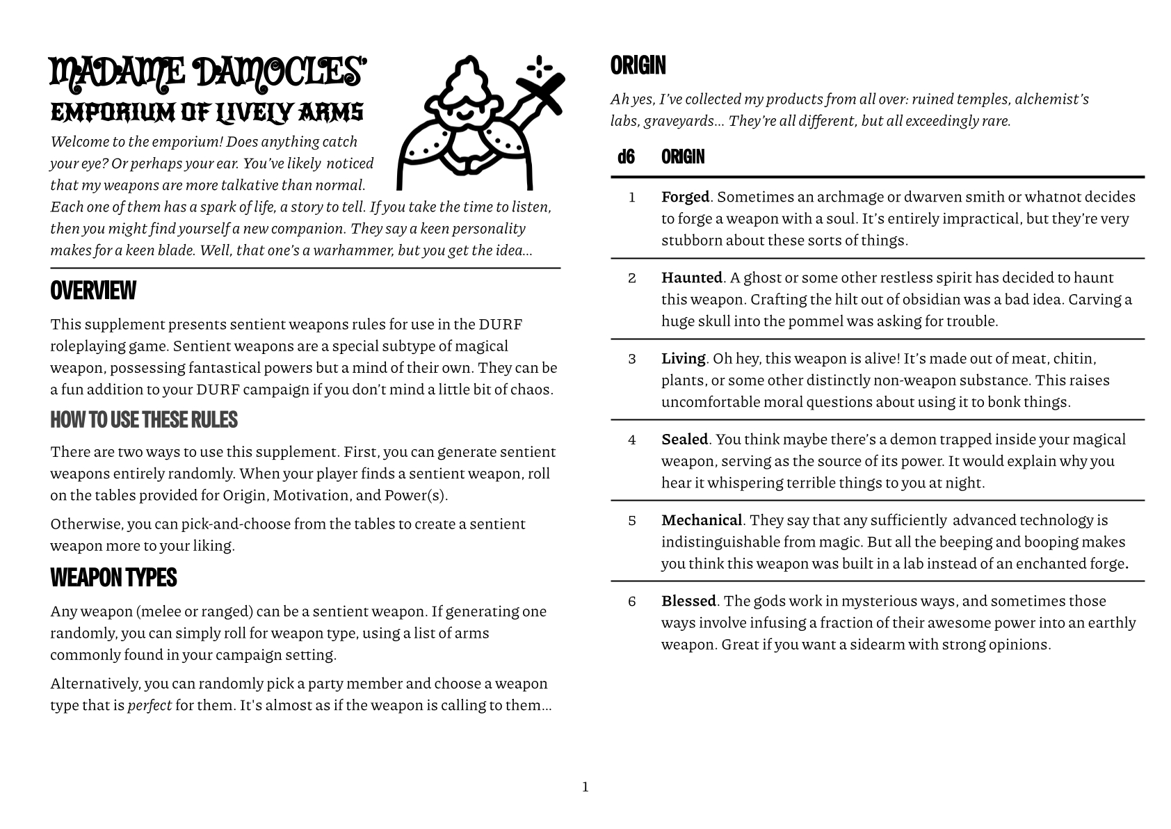 Screenshot 2 for Madame Damocles' Emporium of Lively Arms