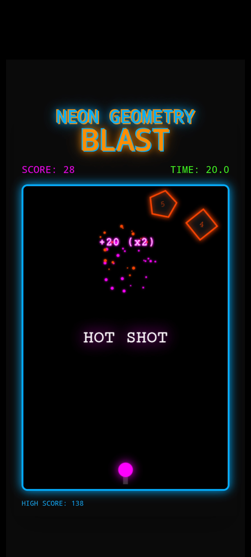 Screenshot 4 for Neon Geometry Blast