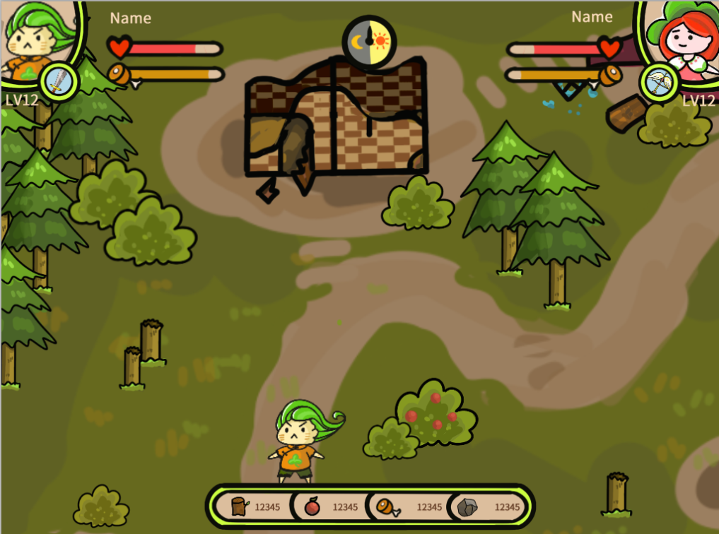 2D cute hand-drawn game characters by Eml13