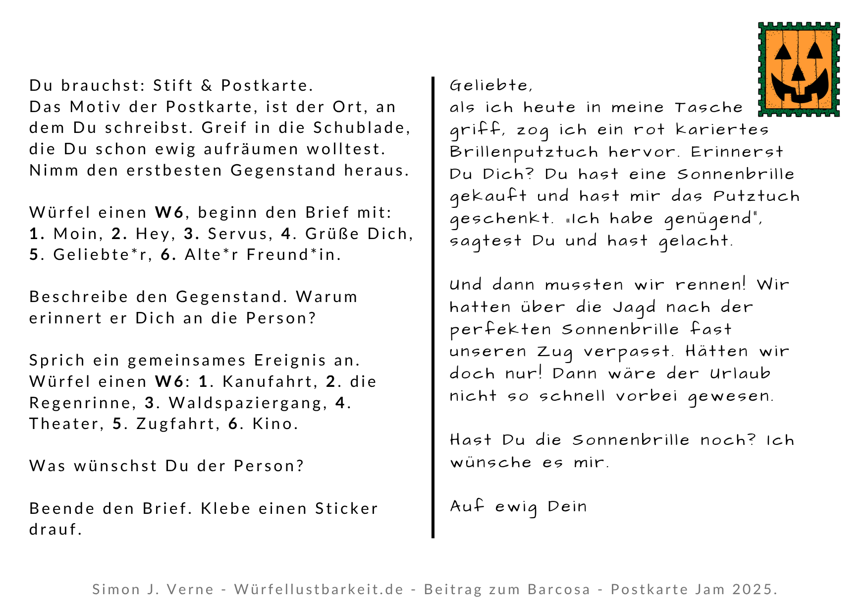 Screenshot 2 for Erinnerungen an Dich - Postkarten-Solo-Rollenspiel