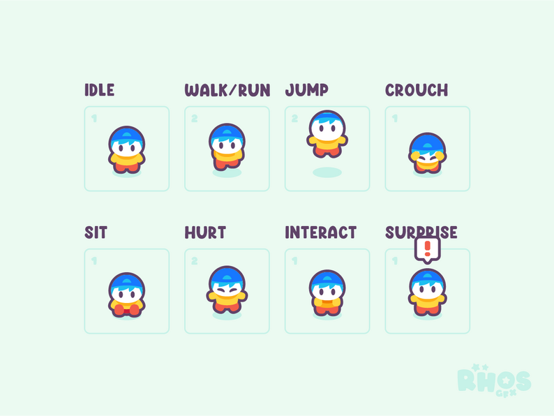 [FREE] Vector RPG Character Template by RhosGFX