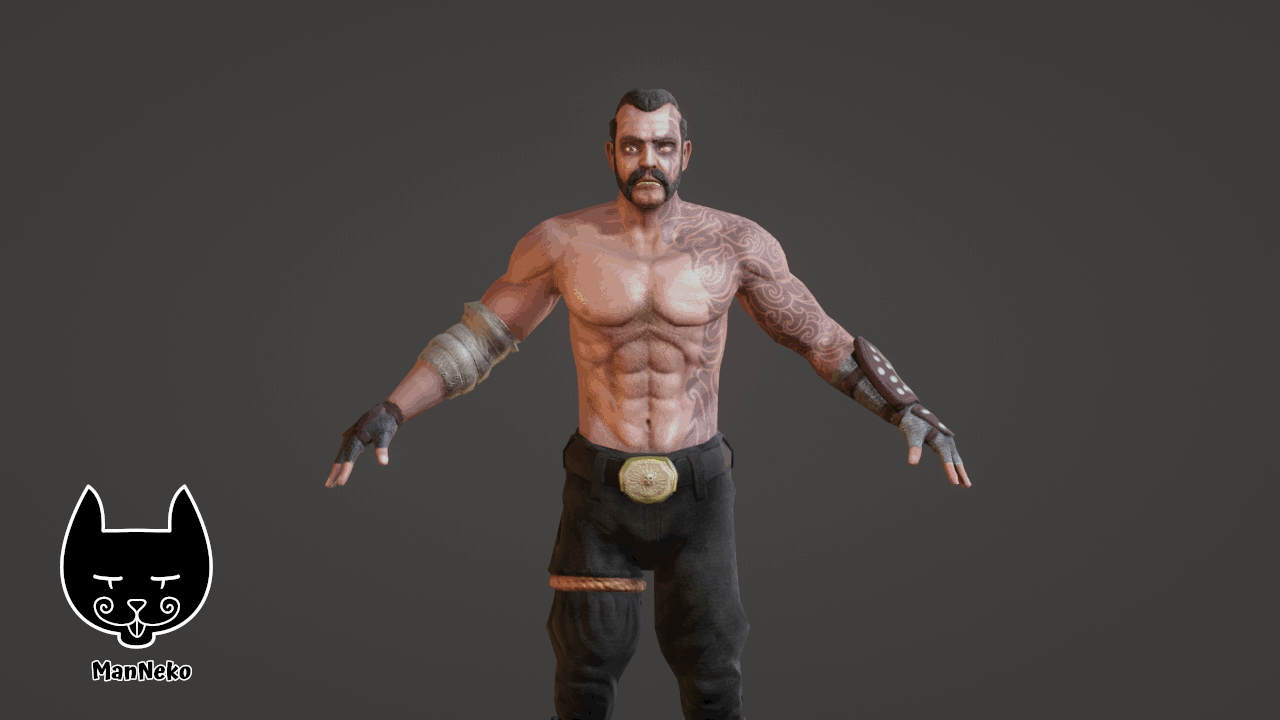 Barbarian Warrior – Game‑Ready, Rigged & Animated (by ManNeko) by ManNeko