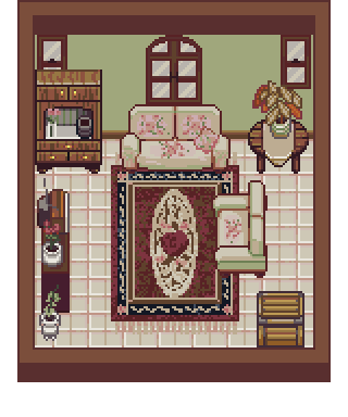 Pixel Paradise: Interiors asset pack [16x16px]. by Thurraya