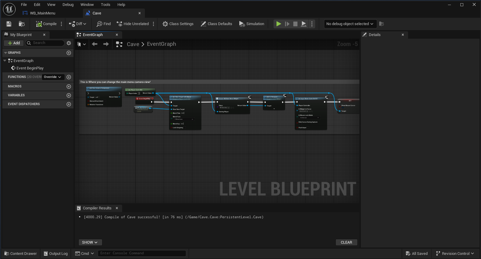 Main Menu Template #cave by UND3RLINE