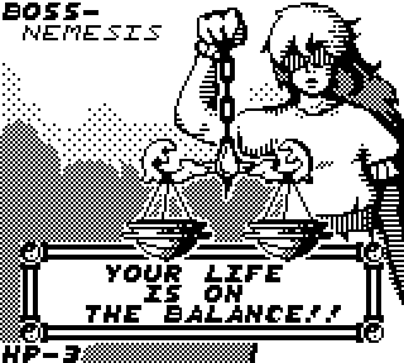 Screenshot 2 for Nemesis' boss fight - GB Pixel Art Jam 2025