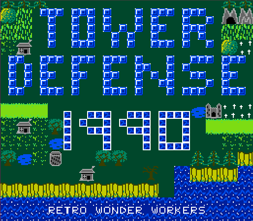 Screenshot 2 for Tower Defense 1990 - NES Homebrew