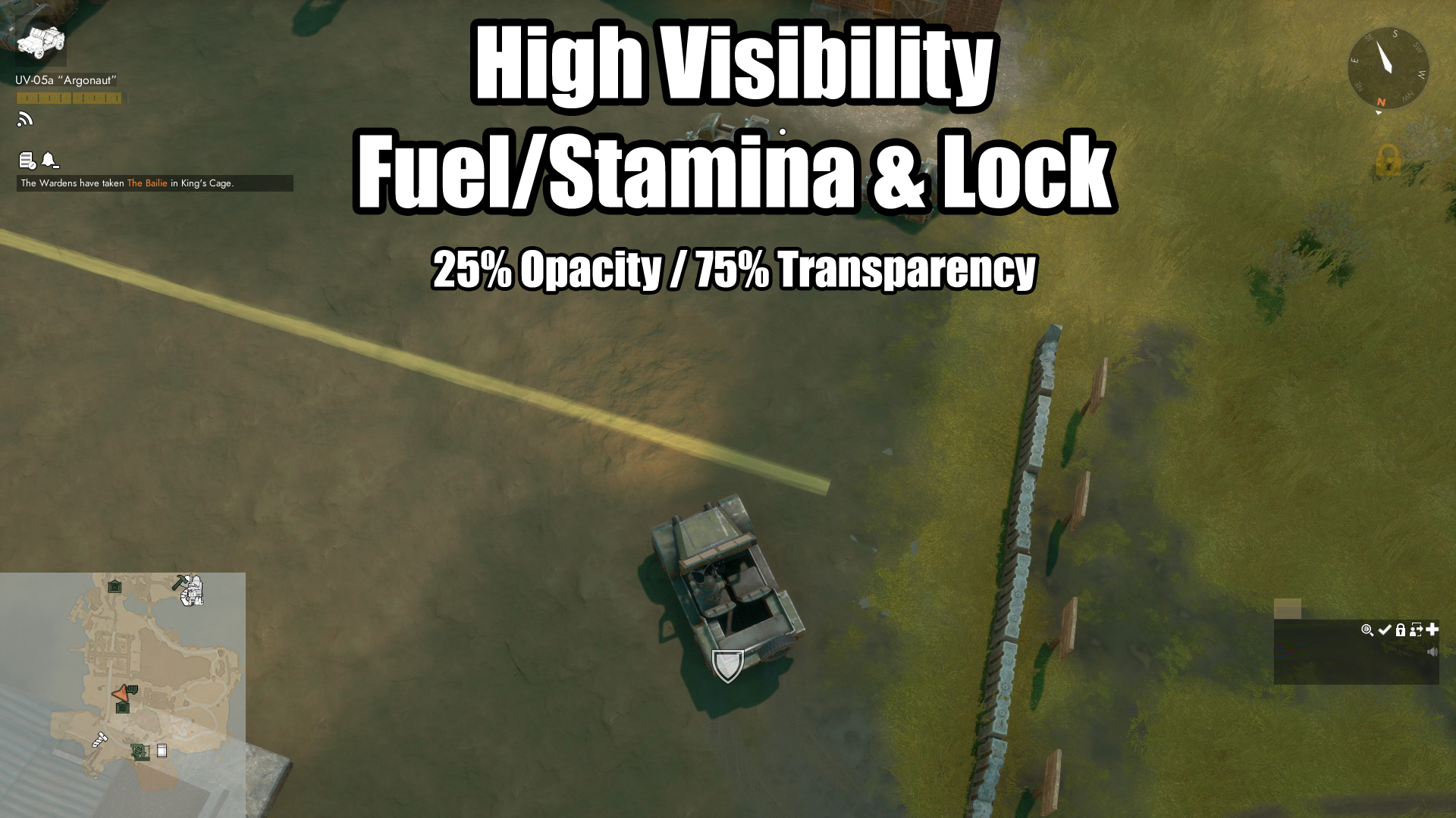 Screenshot 5 for Foxhole: High Visibility Fuel/Stamina, Progress, & Lock