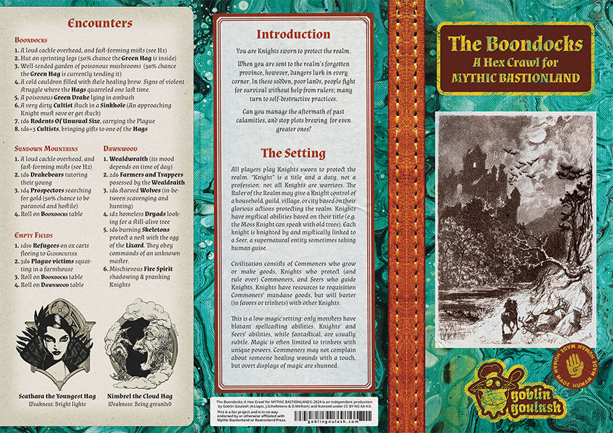 Screenshot 3 for The Boondocks: A Hex Crawl for Mythic Bastionland