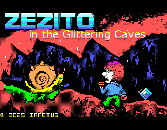 Screenshot 2 for Zezito in the Glittering Caves - Thomson MO5