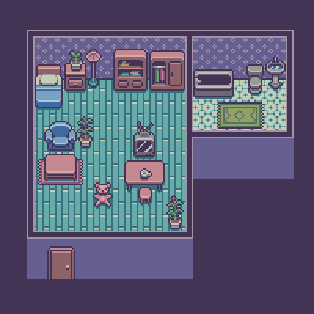 Cozy Home 32×32 — Pixel Art Interior Pack by Ktarsis