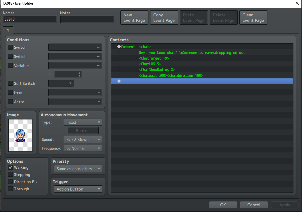 Screenshot 6 for RPG Maker MV/MZ - NPC Auto Chat Bubble