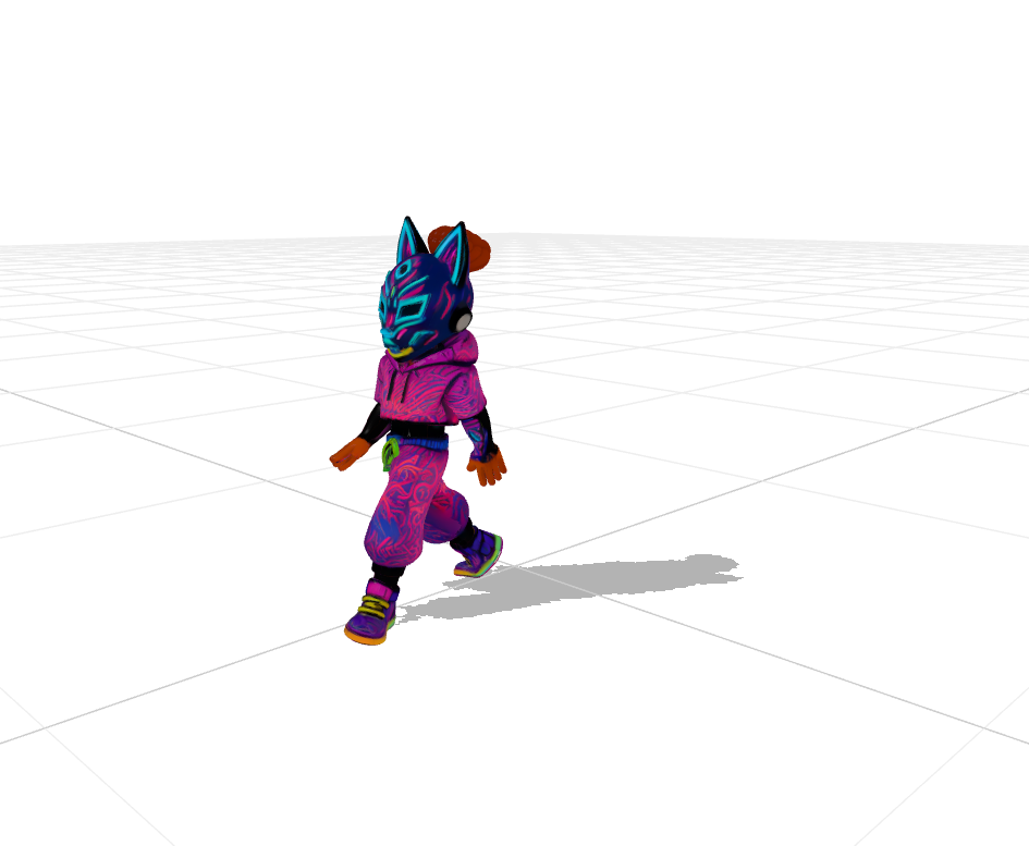 3D Modern Street Kitsune Raver Character Rigged Pack – 3D Model with ...