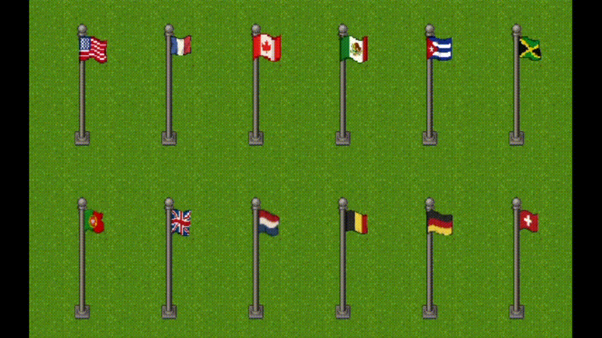 Animated World Flags — 40 Countries & Organizations (48×48, RPG Maker ...