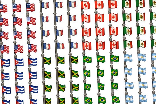 Animated World Flags — 40 Countries & Organizations (48×48, RPG Maker ...
