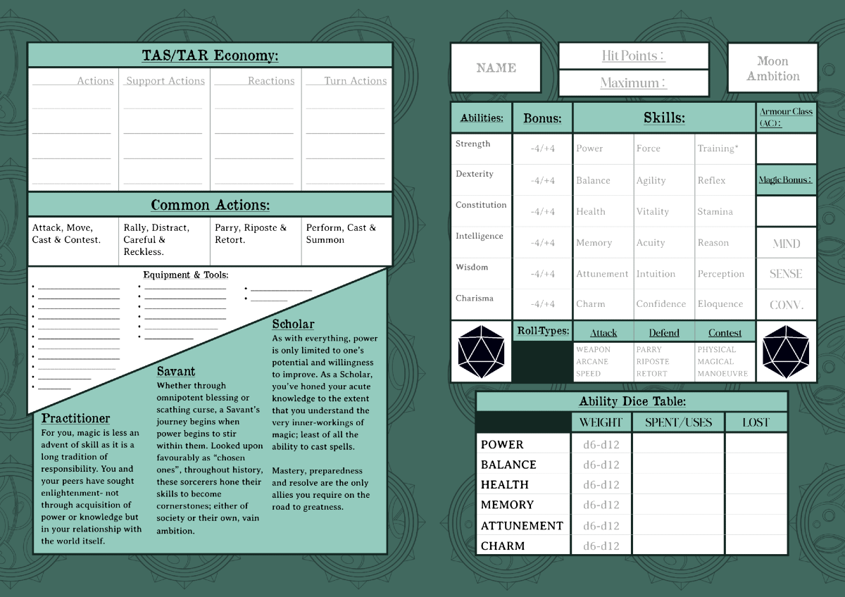 Screenshot 3 for Vagrant Sun; a TTRPG