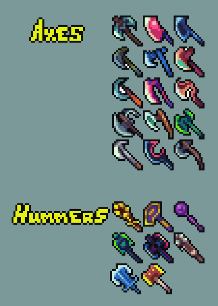 Rpg weapon pack 16x16 by Pixel Kiss