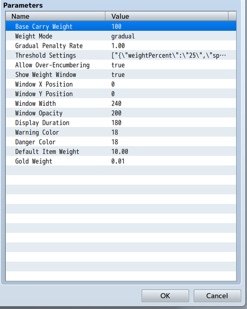 ED5 Carry Weight Plugin for RPG Maker MZ/MV by ChigooX