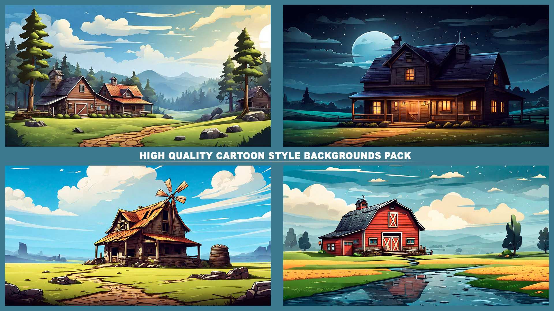 120+ FARM AND BARN BACKGROUNDS by PIXELHUNT