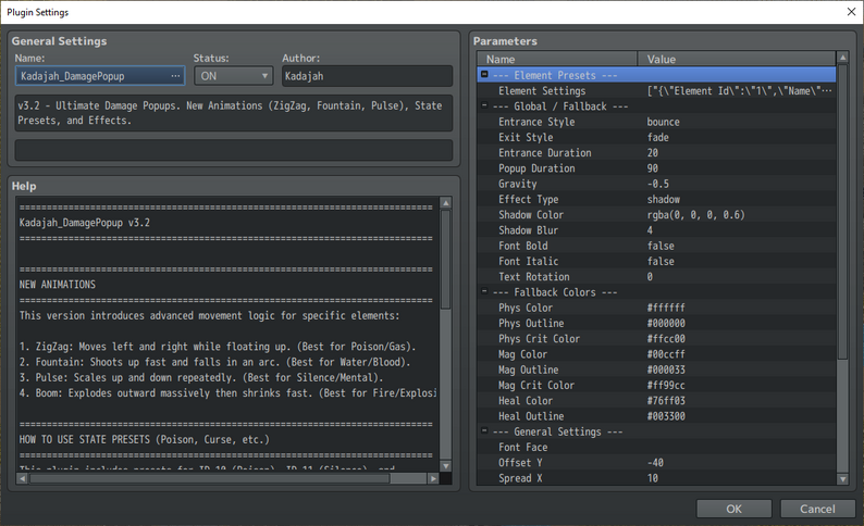 Kadajah's Damage Popup for RPG Maker MZ by Kadajah