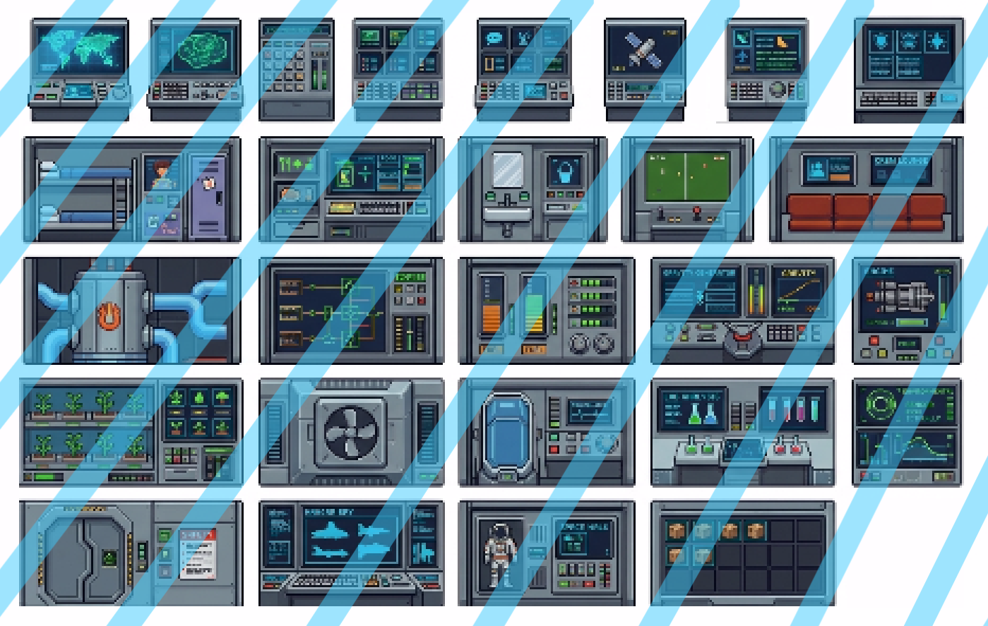Space Tileset 50x Space Buildings Pack Pixel Art Assets by CheesePixel