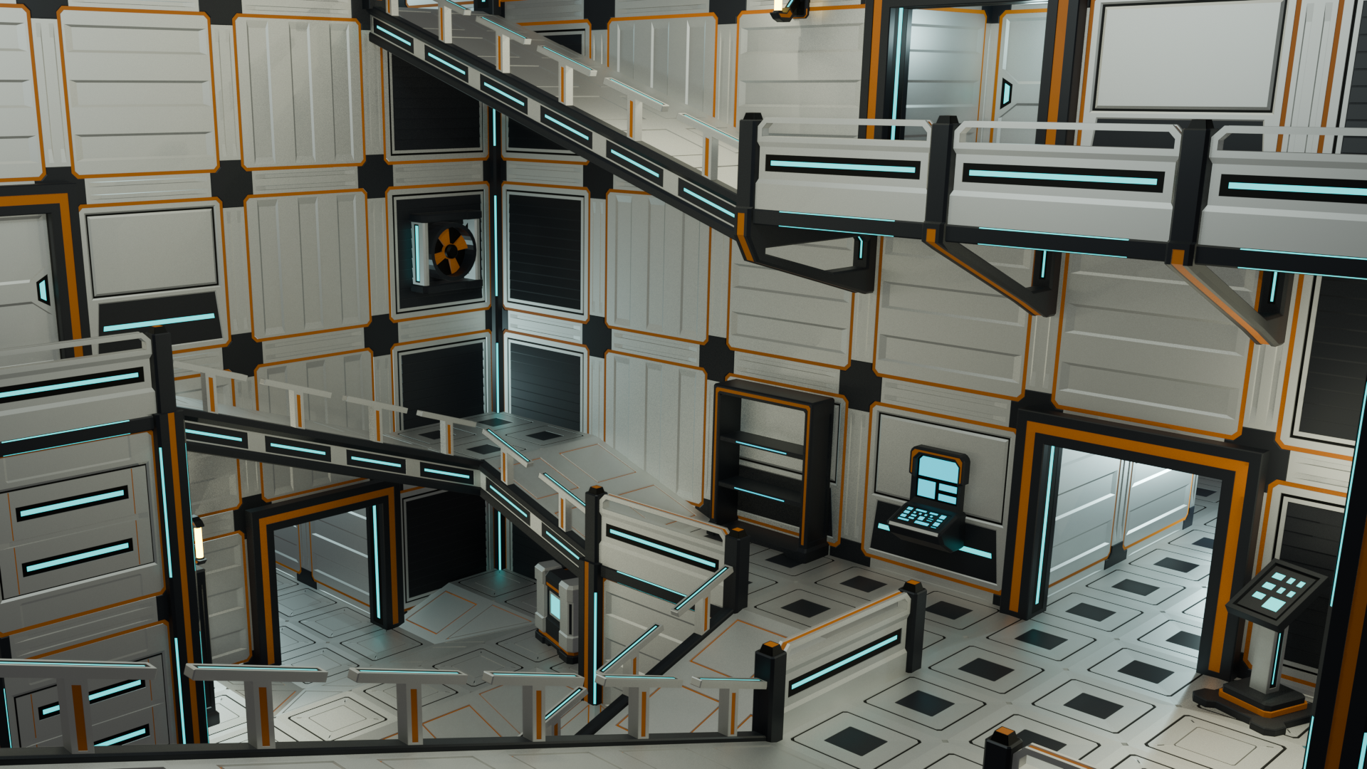 Low Poly Sci-Fi Modular Environment Pack A-001+ by OZEA Studio