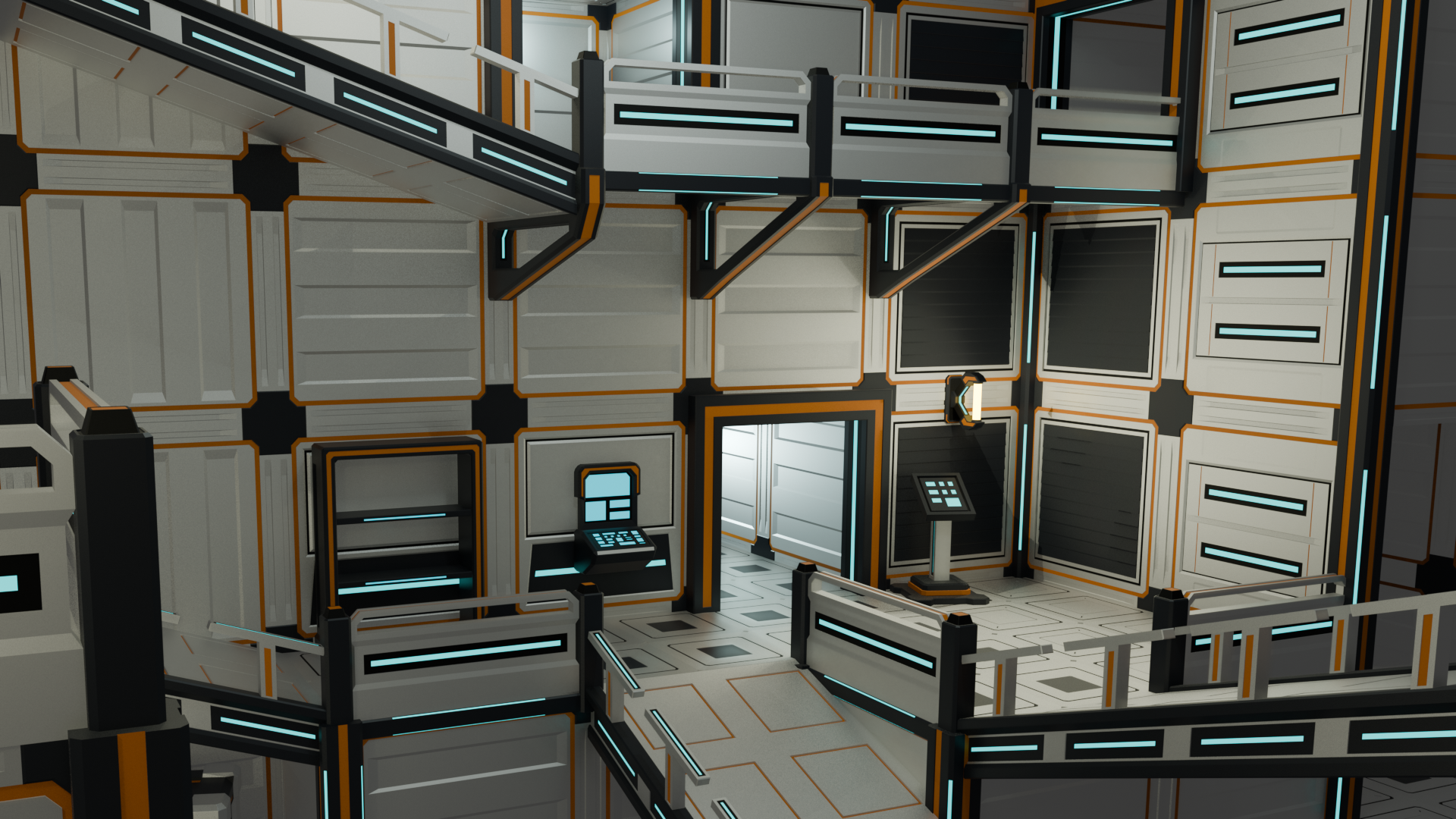 Low Poly Sci-Fi Modular Environment Pack A-001+ by OZEA Studio