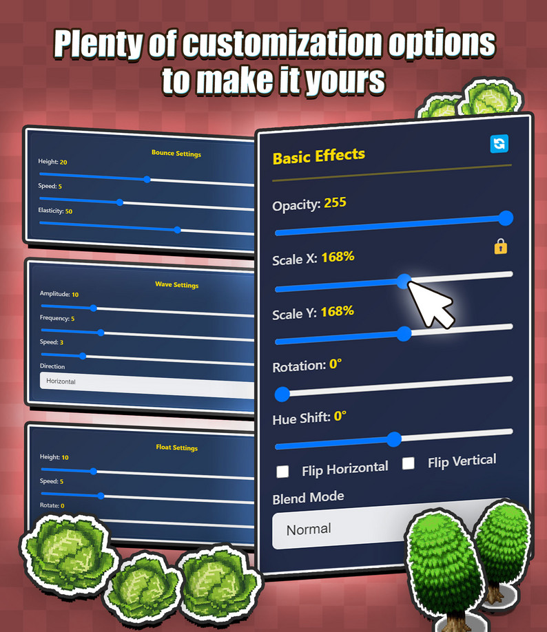 Realtime Event Effects Builder - RPG Maker MZ Plugin by Sang Hendrix