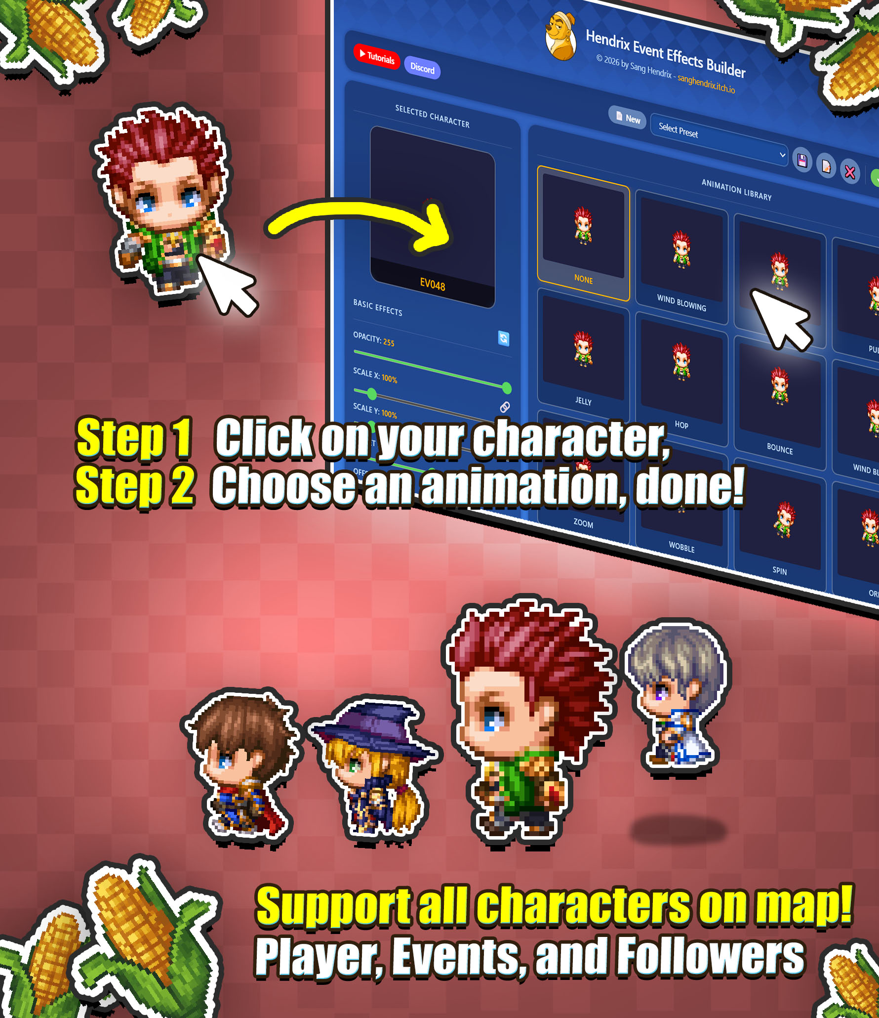 Realtime Event Effects Builder - RPG Maker MZ Plugin by Sang Hendrix