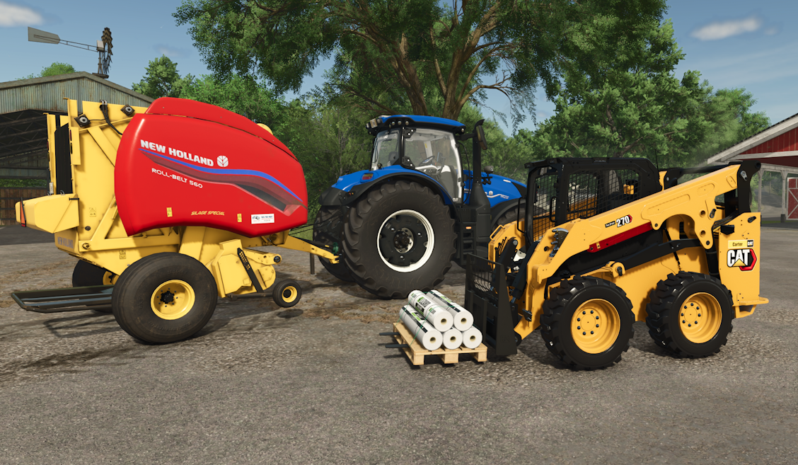Screenshot 4 for FS25 New Holland/Case IH Roll-Belt Round Baler