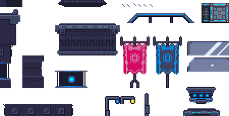 District - Cyberpunk Tileset by Heirey