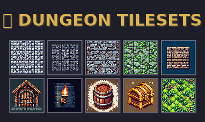 Fantasy RPG Pixel Art Pack - Dungeon Tileset & Character Sprites by ...