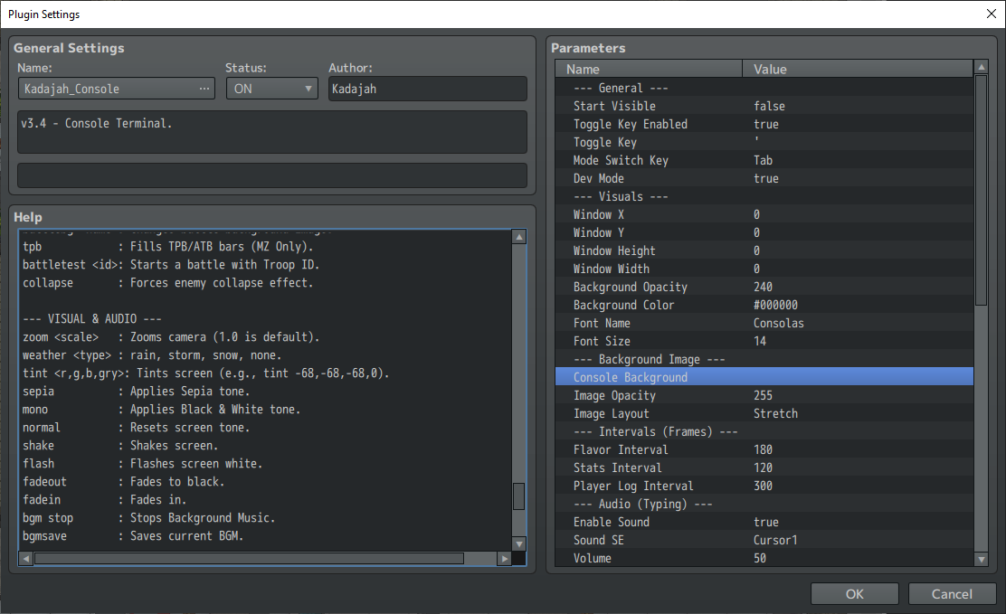 Kadajah's Console Terminal for RPG Maker MZ by Kadajah