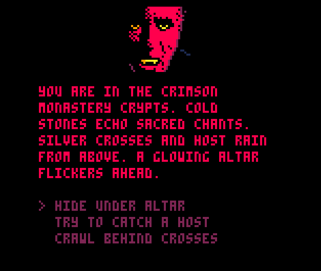 Screenshot 9 for Blood of Dracula (Pico-8 Choice Adventure)