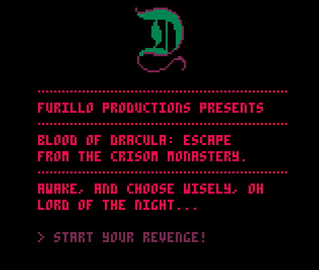 Screenshot 8 for Blood of Dracula (Pico-8 Choice Adventure)