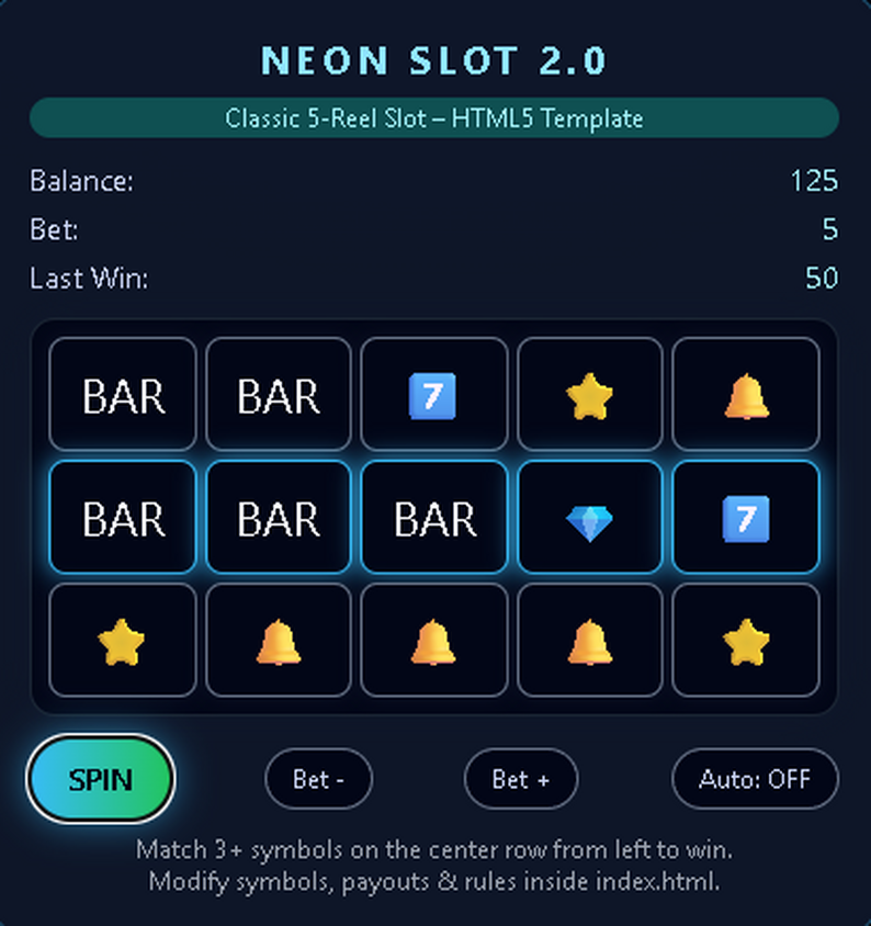 HTML5 Slot Machine System – Reward & Gacha Template (v2.0) by Template ...