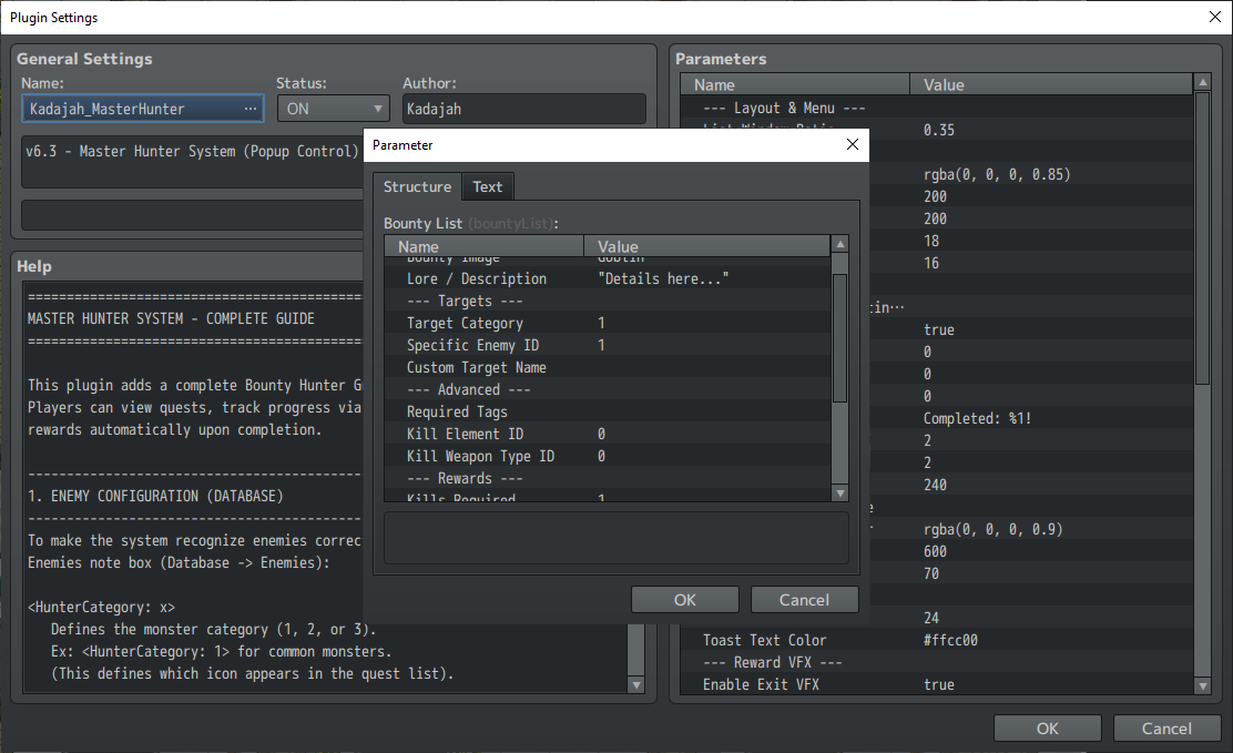Kadajah's Master Hunter System for RPG Maker MZ by Kadajah