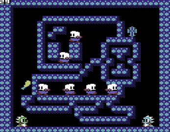 Bubble Bobble: Lost Cave C64 screenshot 4