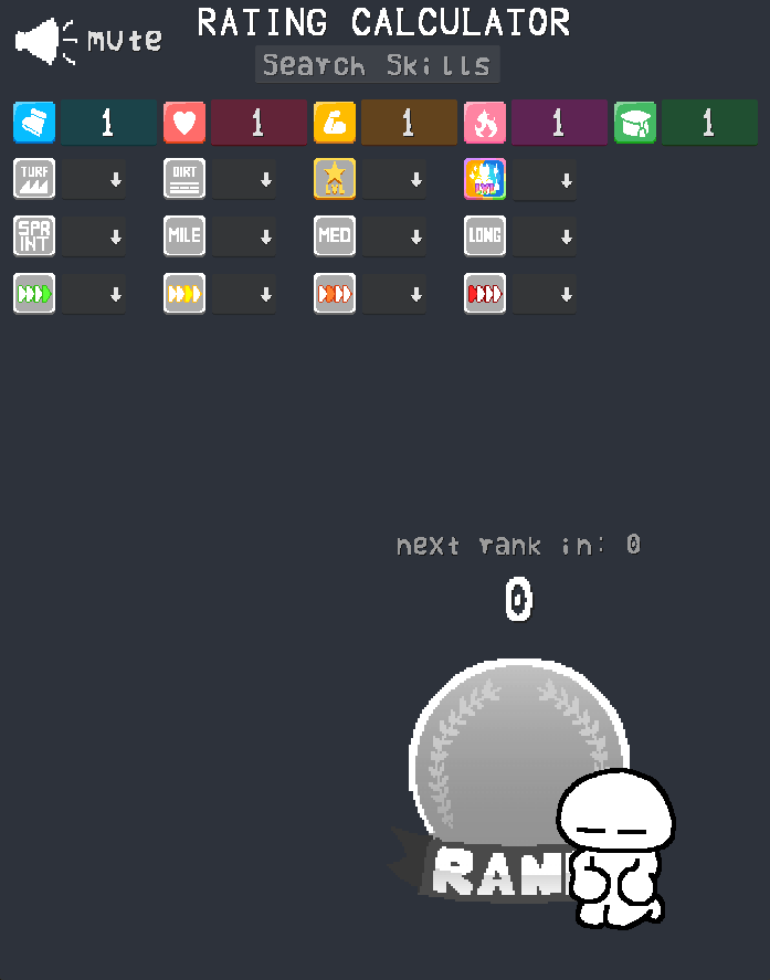 Screenshot 2 for Umamusume Rank/Rating Calculator