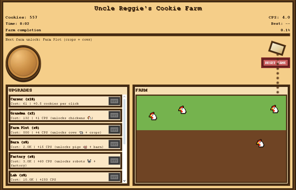 Screenshot 2 for Uncle Reggie's Cookie Farm