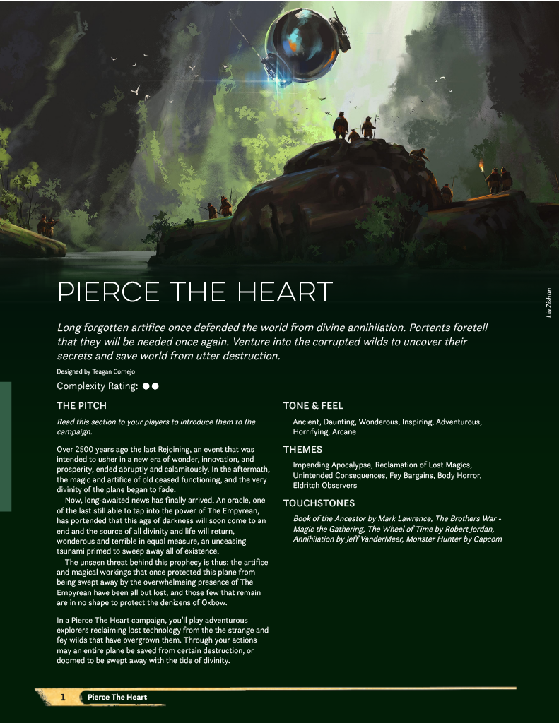 Pierce the Heart a Daggerheart Campaign Frame by Wyrmscale