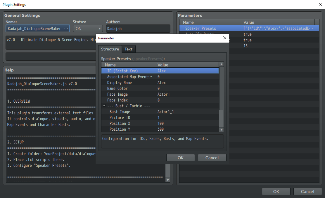 Kadajah's Dialogue & Scene Maker for RPG Maker MZ by Kadajah